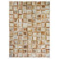 Cowhide leather patchwork luxury hotel carpet area rug